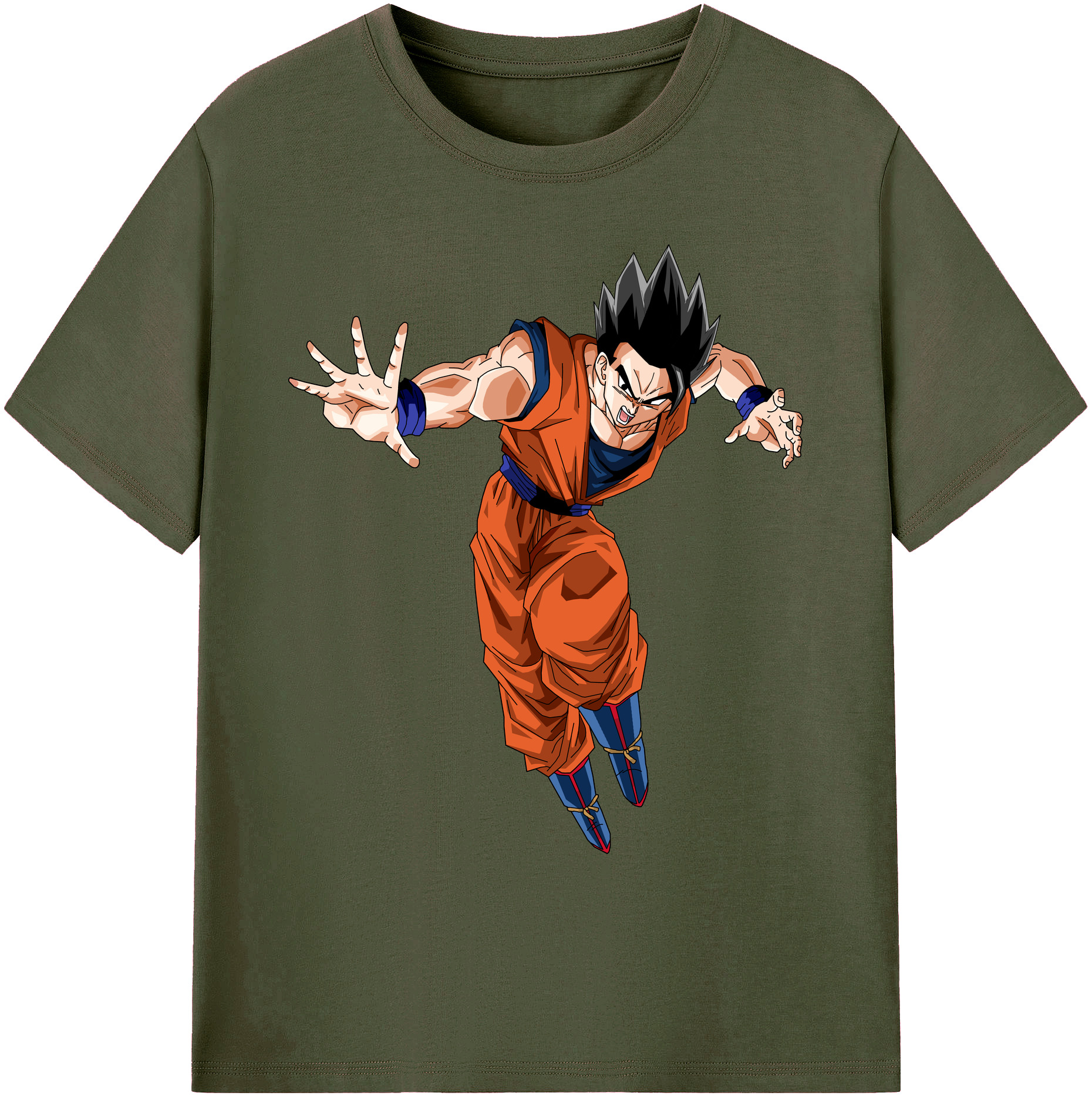 （画像用） ドラゴンボール 孫 悟飯（そんごはん）DRAGON BALL Son Gohan 綿100％ メンズ半袖Tシャツ｜肌触りやわらか＆通気性